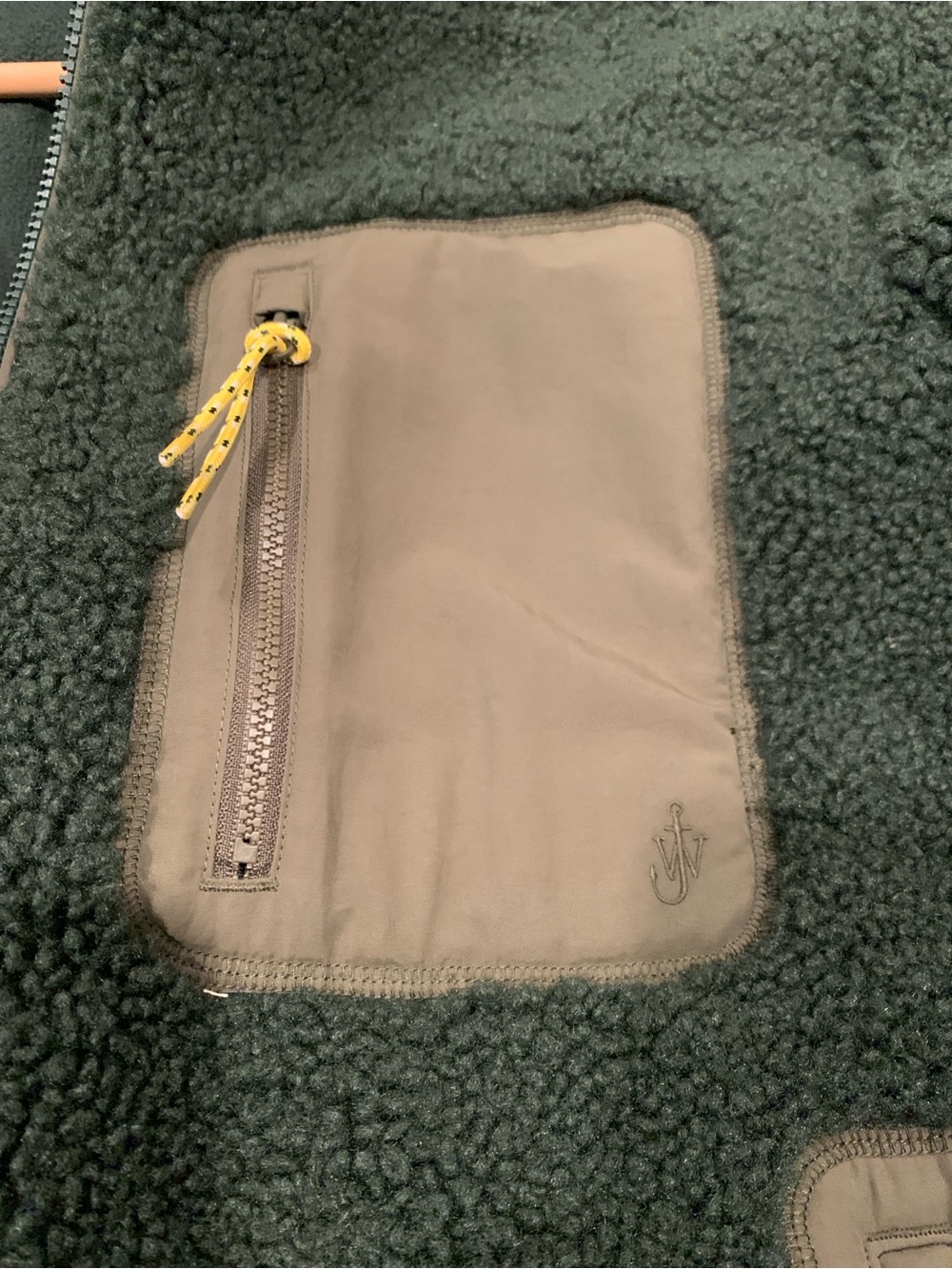 JW ANDERSON + UNIQLO Dark Green Sherpa Zip Jacket - Picture 9 of 12